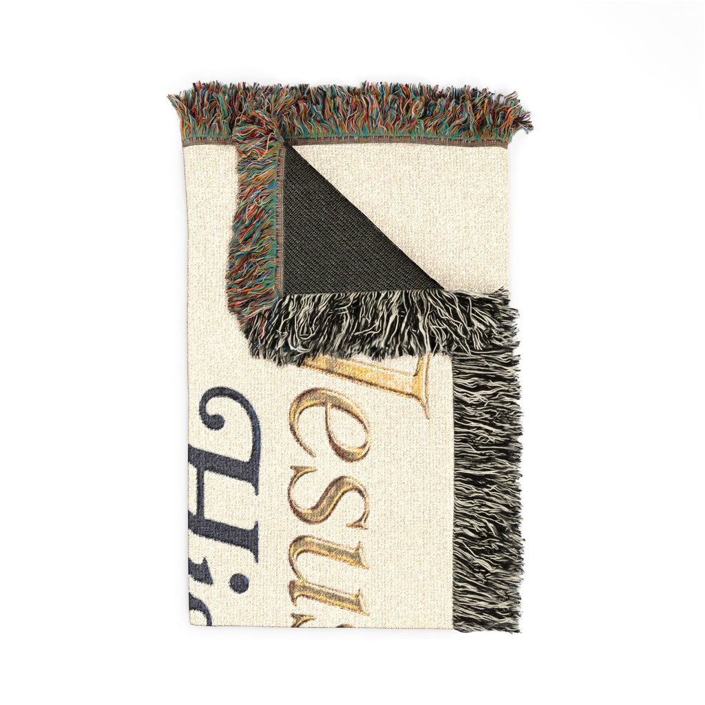 Woven Blanket — "Jesus Christ His Disciple" Religious Throw Blanket