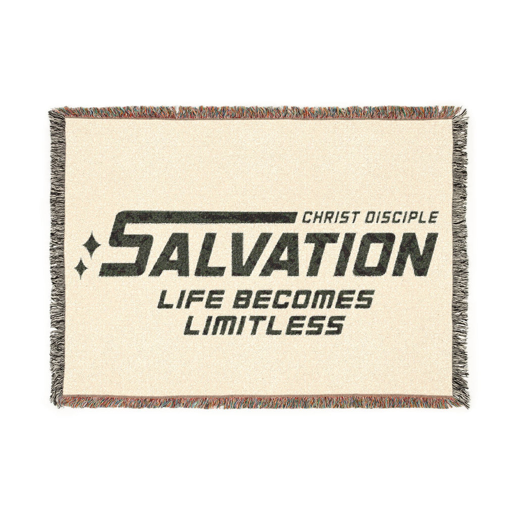 Salvation Woven Blanket — "Life Becomes Limitless" Inspirational Throw