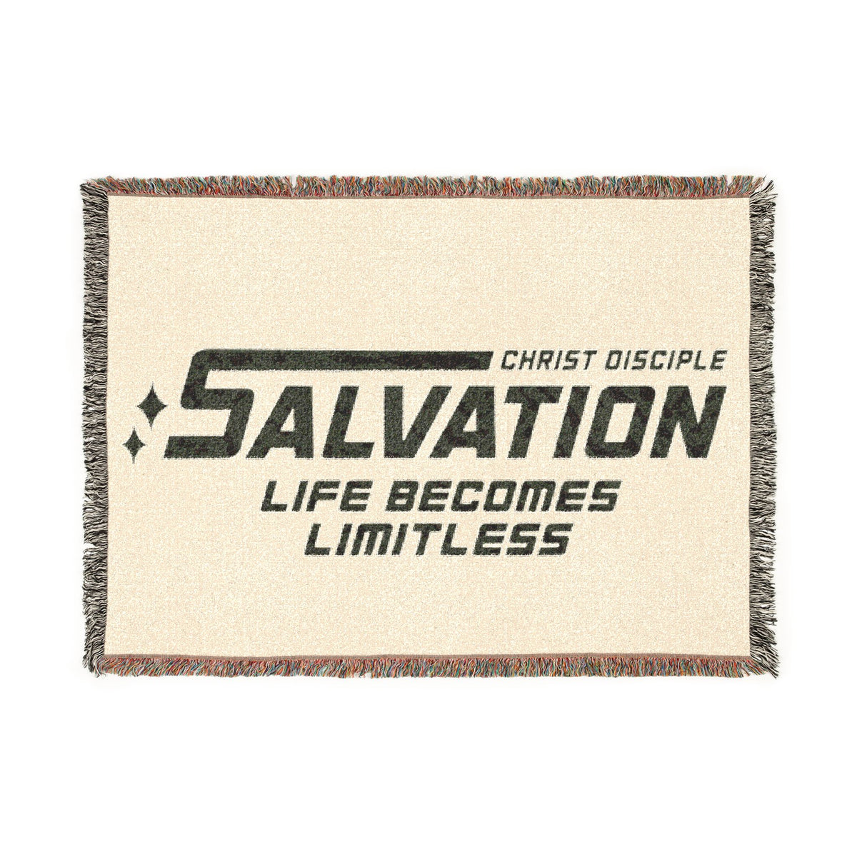 Salvation Woven Blanket — "Life Becomes Limitless" Inspirational Throw