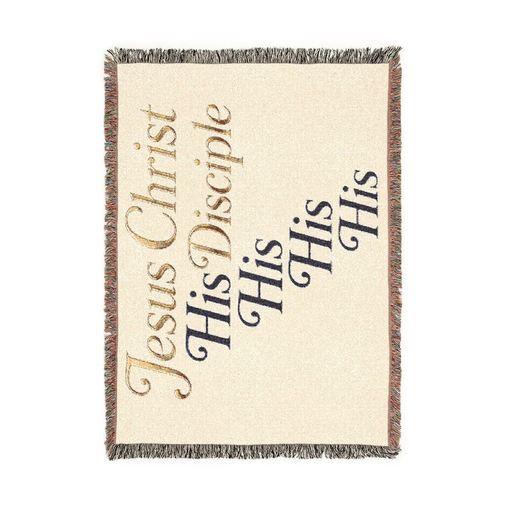 Woven Blanket — "Jesus Christ His Disciple" Religious Throw Blanket
