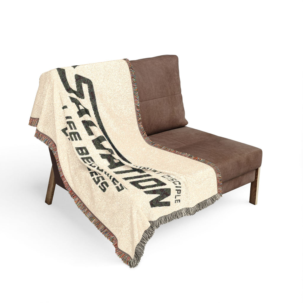 Salvation Woven Blanket — "Life Becomes Limitless" Inspirational Throw