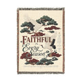 Faithful as Eagles Woven Blanket – Inspirational Christian Throw