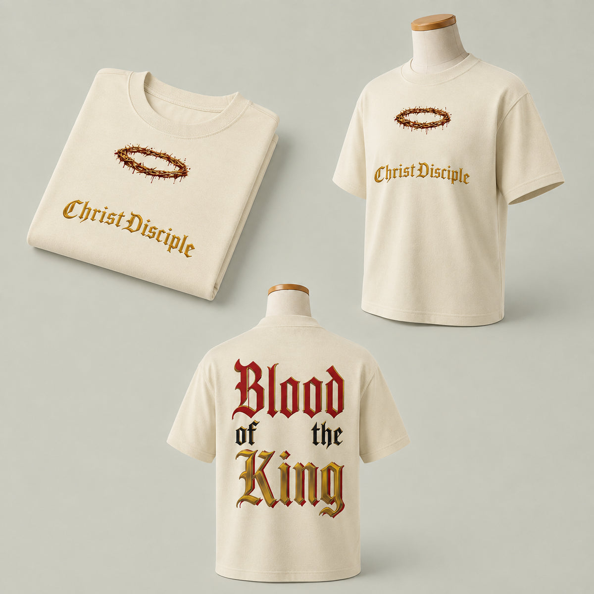 Christ Disciple Crown Loose Boxy Tee