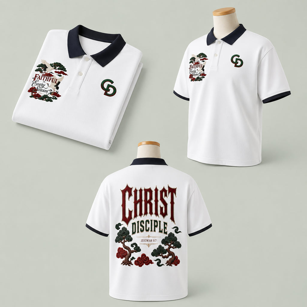Christ Disciple Collar Polo Shirt