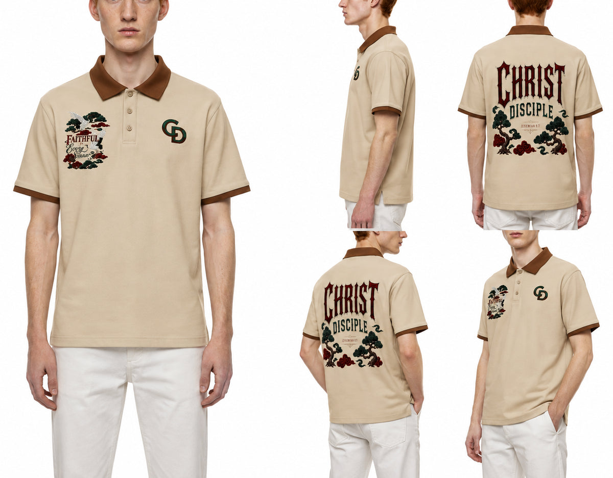 Christ Disciple Collar Polo Shirt