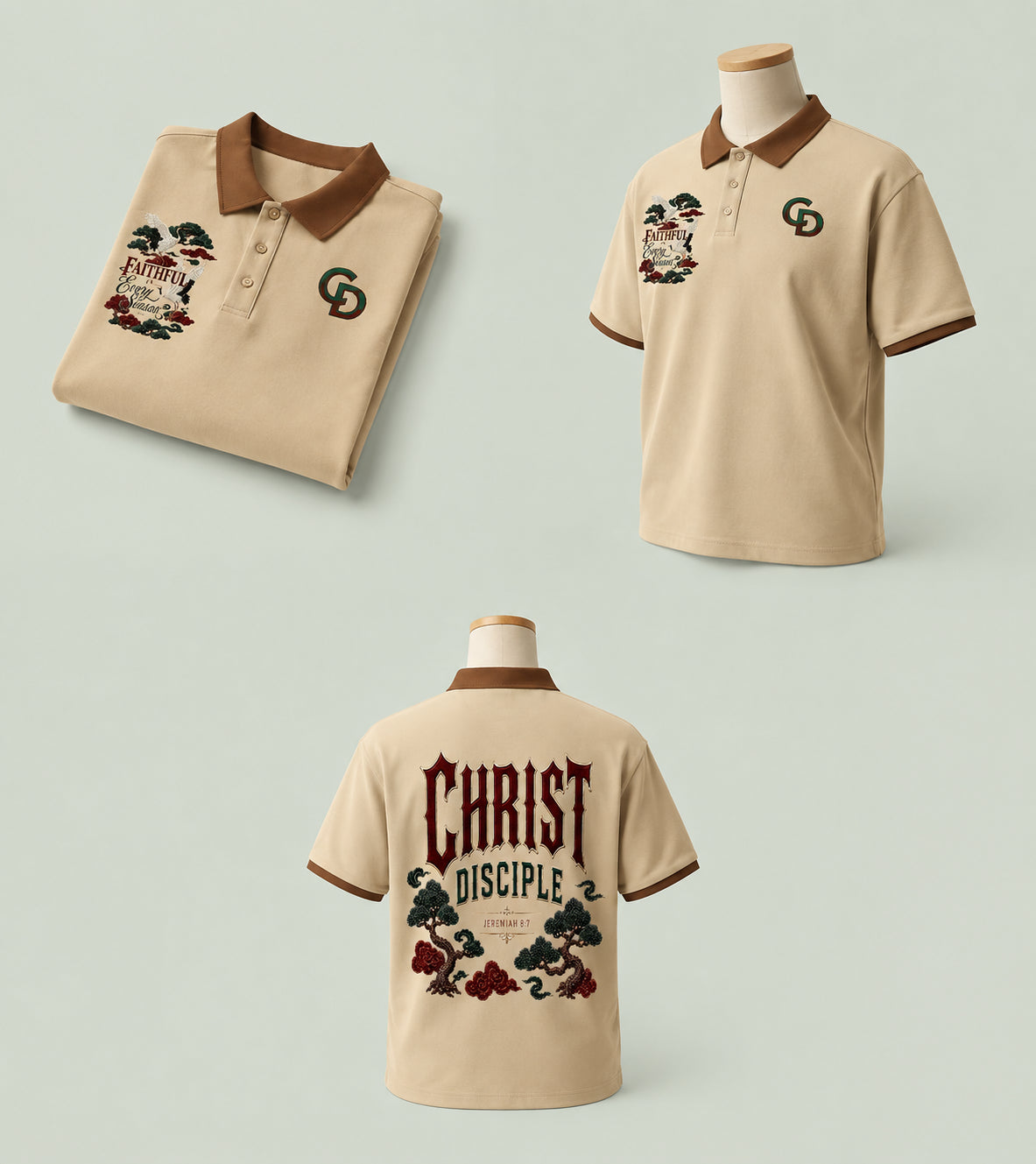 Christ Disciple Collar Polo Shirt